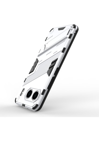 Oneplus Nord 4 Kılıf Pc+Tpu Darbeye Dayanıklı Telefon Kılıfı Kickstand Ile-Beyaz (Yurt Dışından)