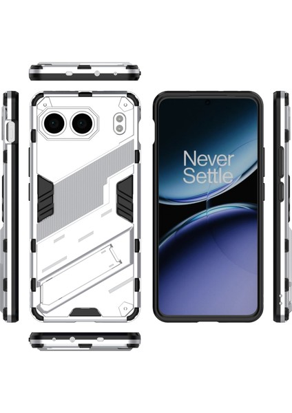 Oneplus Nord 4 Kılıf Pc+Tpu Darbeye Dayanıklı Telefon Kılıfı Kickstand Ile-Beyaz (Yurt Dışından)