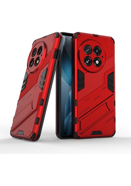 Oneplus 13 Kılıf Pc+Tpu Darbeye Dayanıklı Telefon Kılıfı Kickstand Ile-Kırmızı (Yurt Dışından)