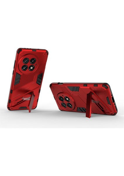 Oneplus 13 Kılıf Pc+Tpu Darbeye Dayanıklı Telefon Kılıfı Kickstand Ile-Kırmızı (Yurt Dışından)