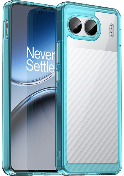 Oneplus Nord 4 Darbeye Dayanıklı Kılıf Tpu+Akrilik Koruyucu Şeffaf Telefon Kılıfı-Şeffaf Mavi (Yurt Dışından)
