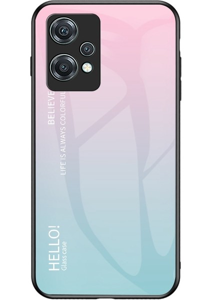 Oneplus Nord Ce 2 Lite 5g Degrade Telefon Kılıfı Temperli Cam + Sert Pc Arka Yumuşak Tpu Çerçeve Darbeye Dayanıklı Koruyucu Kılıf - Degrade Pembe Mavi (Yurt Dışından)