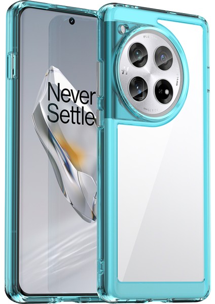 Oneplus 12 5g Kılıf Ince Tpu+Akrilik Darbeye Dayanıklı Telefon Koruyucu Kılıf-Şeffaf Mavi (Yurt Dışından)