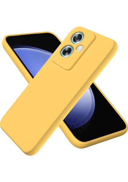 Oneplus Nord N30 Se 5g Sıvı Silikon Kılıf Fiber Astarlı Telefon Kılıfı Kayışlı-Sarı (Yurt Dışından) fiyatları