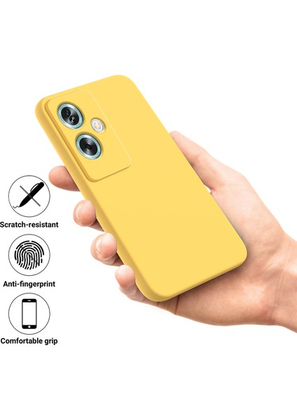 Oneplus Nord N30 Se 5g Sıvı Silikon Kılıf Fiber Astarlı Telefon Kılıfı Kayışlı-Sarı (Yurt Dışından) indirimleri
