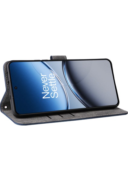 Oneplus Nord 4 Cüzdan Kılıfı Rfıd Engelleme Pu Deri Kapak Standı Görünüm-Mavi (Yurt Dışından)
