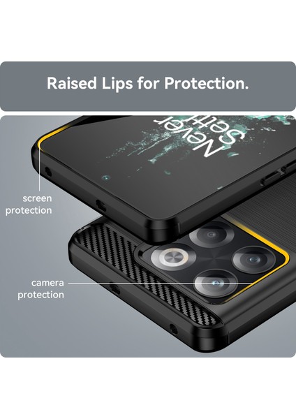 Oneplus 10T 5g Için Karbon Fiber Dokulu Telefon Kılıfı, Yumuşak Tpu Slim Fit Toz Önleyici Fırçalanmış Telefon Kılıfı-Siyah (Yurt Dışından) indirimleri