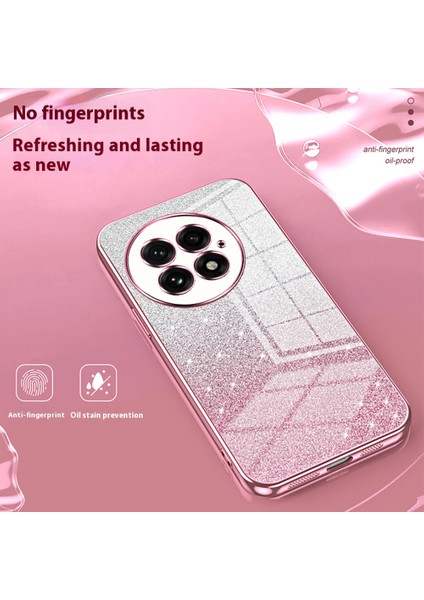 Oneplus 13 Kılıf Galvanik Degrade Parıltılı Tpu Telefon Kılıfı-Pembe (Yurt Dışından)