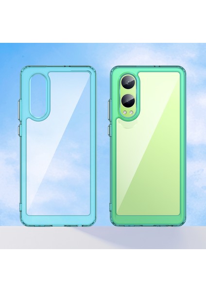 Oppo K12X 5g (Çin)/oneplus Nord Ce4 Lite 5g Kılıf Koruyucu Tpu+Akrilik Telefon Kılıfı-Şeffaf Mavi (Yurt Dışından)