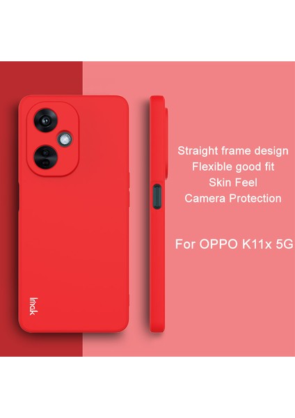 Imak Uc-4 Serisi Düz Kenar Telefon Kılıfı Oneplus Nord Ce 3 Lite 5g/nord N30 5g/oppo K11X 5g, Tpu Koruyucu Kılıf-Kırmızı (Yurt Dışından)