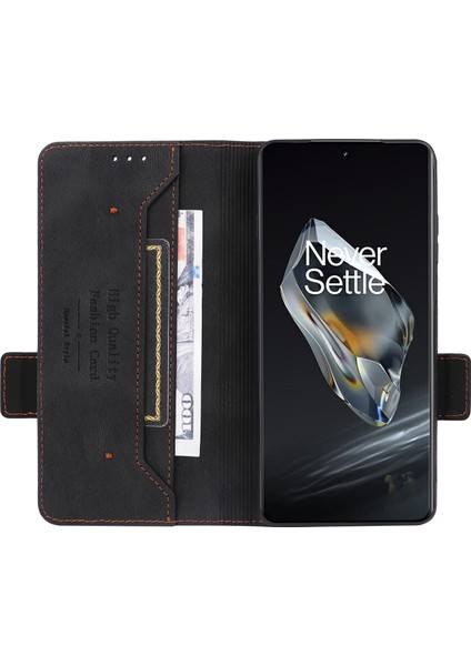 Oneplus 12 5g Deri Kılıf Cüzdan Telefon Kılıfı Donanım Dekor-Siyah (Yurt Dışından) fiyatları