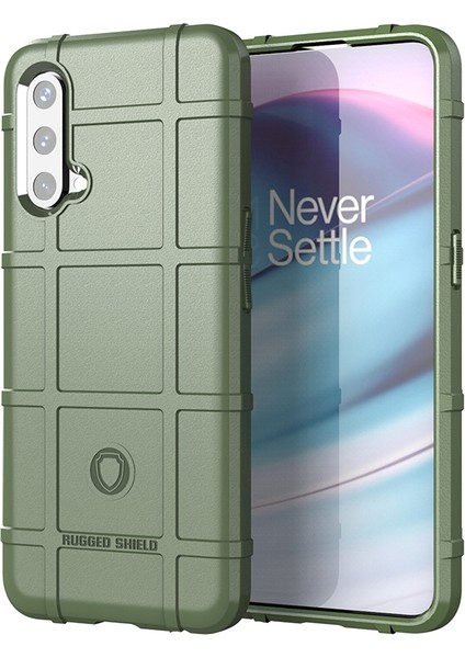 Darbeye Dayanıklı Sağlam Kare Izgara Doku Tpu Telefon Kılıfı Oneplus Nord Ce 5g-Yeşil (Yurt Dışından)