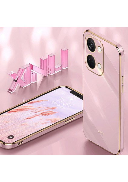 Xınlı Oneplus Nord 3 5g/ace 2V Yumuşak Tpu Telefon Kılıfı Galvanik Kenar Telefon Kapağı-Siyah (Yurt Dışından)
