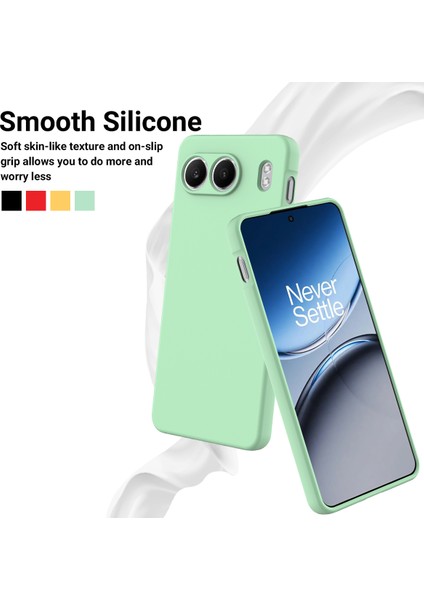 Oneplus Nord 4 Kılıf Sıvı Silikon Çizilmez Telefon Kılıfı El Kayışı Ile-Yeşil (Yurt Dışından)