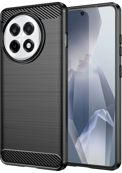 Oneplus 13R 5g/ace 5 5g/ace 5 Pro 5g Koruyucu Kılıf Karbon Fiber Doku Fırçalanmış-Siyah Telefon Kılıfı (Yurt Dışından)