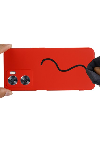 Oneplus Nord N20 Se 4g Kılıf Çizilmez Sıvı Silikon Telefon Kılıfı El Kayışı Ile-Kırmızı (Yurt Dışından) indirimleri