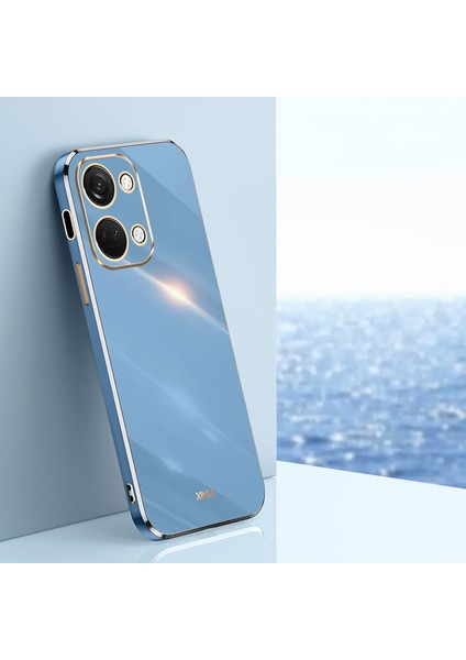 Xınlı Oneplus Nord 3 5g/ace 2V Yumuşak Tpu Telefon Kılıfı Galvanik Kenar Telefon Kılıfı-Mavi (Yurt Dışından)