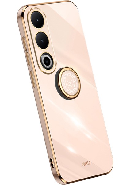 Xınlı Oneplus Nord Ce4 5g Tpu Kılıf Halka Kickstand Elektrokaplama Telefon Kılıfı-Pembe (Yurt Dışından)