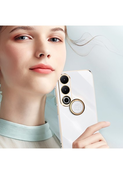 Xınlı Oneplus Nord Ce4 5g Tpu Kılıf Halka Kickstand Elektrokaplama Telefon Kılıfı-Pembe (Yurt Dışından)