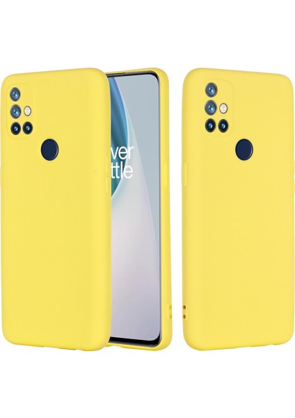Oneplus Nord N10 5g-Sarı Için Darbeye Dayanıklı Yumuşak Sıvı Silikon Telefon Kılıfı (Yurt Dışından)