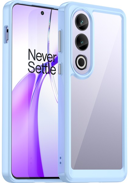 Oneplus Ace 3V 5g Kılıf Tpu Çerçeve Şeffaf Akrilik Telefon Kabuğu Cep Telefonu Aksesuarları-Mavi (Yurt Dışından)