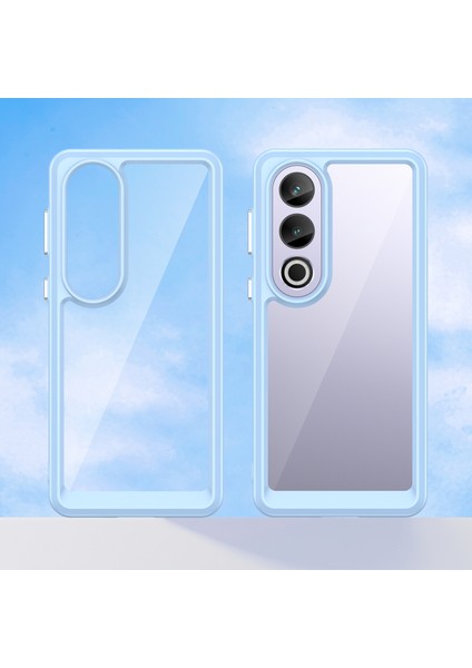 Oneplus Ace 3V 5g Kılıf Tpu Çerçeve Şeffaf Akrilik Telefon Kabuğu Cep Telefonu Aksesuarları-Mavi (Yurt Dışından)