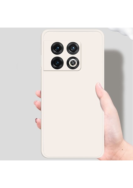 Oneplus 10 Pro 5g Ka Tpu+Mikrofiber Astar Cep Telefonu Koruyucu Kılıf Düz Kenar Telefon Arka Kapağı-Siyahımsı Yeşil (Yurt Dışından)