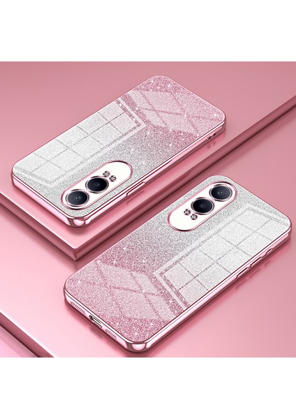 Oneplus Nord Ce4 Lite 5g/oppo K12X 5g(China)Kılıf Degrade Parıltılı Çizilmez Yumuşak Tpu Telefon Kılıfı-Pembe (Yurt Dışından)
