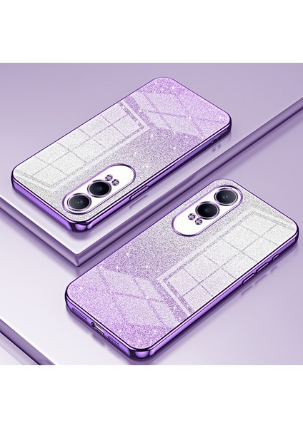 Oneplus Nord Ce4 Lite 5g/oppo K12X 5g(China)Kılıf Degrade Parıltılı Çizilmez Yumuşak Tpu Telefon Kılıfı-Mor (Yurt Dışından)