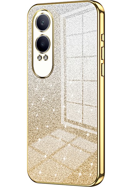 Oneplus Nord Ce4 Lite 5g/oppo K12X 5g(China)Kılıf Degrade Parıltılı Çizilmez Yumuşak Tpu Telefon Kılıfı-Altın (Yurt Dışından)