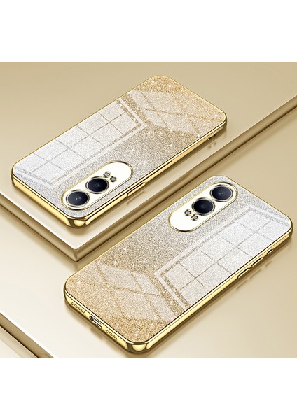 Oneplus Nord Ce4 Lite 5g/oppo K12X 5g(China)Kılıf Degrade Parıltılı Çizilmez Yumuşak Tpu Telefon Kılıfı-Altın (Yurt Dışından)