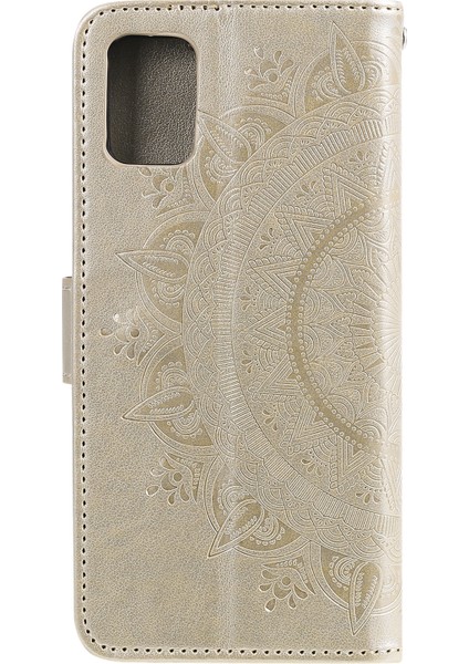Oneplus Nord 2 5g-Gold Için Pu Deri Baskılı Mandala Desenli Cüzdan Standı Kılıf Kayışlı (Yurt Dışından) modelleri