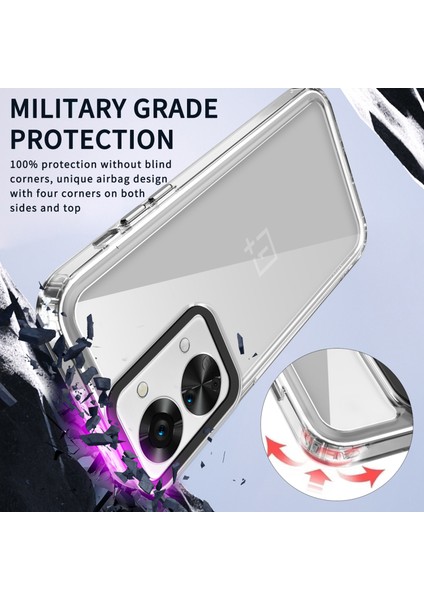 Oneplus Nord 2t 5g Şeffaf Kılıf Pc+Tpu Telefon Koruyucu Kabuk Kablosuz Şarj Desteği-Şeffaf Mor (Yurt Dışından) modelleri