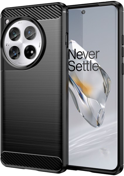 Oneplus 12 5g Kılıf Toz Önleyici Karbon Fiber Doku Tpu Telefon Kılıfı-Siyah (Yurt Dışından)