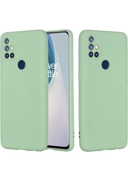 Oneplus Nord N10 5g-Yeşil Için Darbeye Dayanıklı Yumuşak Sıvı Silikon Telefon Kılıfı (Yurt Dışından)