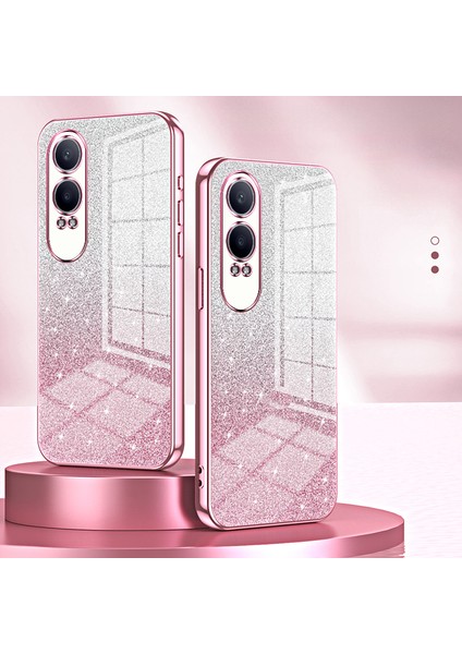 Oneplus Nord Ce4 Lite 5g/oppo K12X 5g(Çin)Kılıf Degrade Parıltılı Çizilmez Yumuşak Tpu Telefon Kılıfı-Siyah (Yurt Dışından)