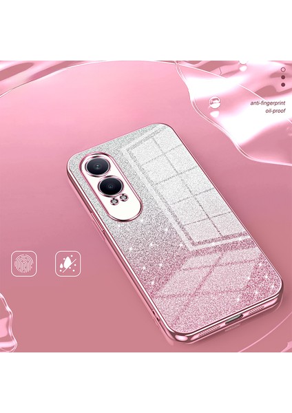Oneplus Nord Ce4 Lite 5g/oppo K12X 5g(Çin)Kılıf Degrade Parıltılı Çizilmez Yumuşak Tpu Telefon Kılıfı-Siyah (Yurt Dışından)