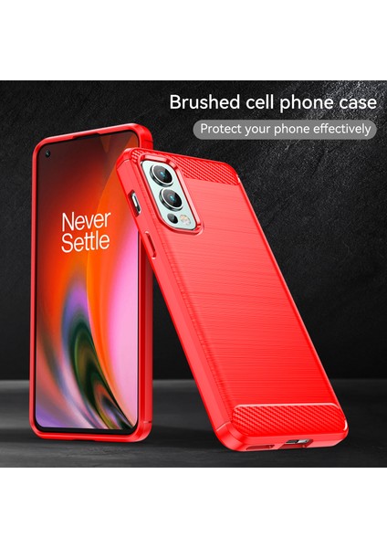 1.8mm Hava Yastığı Tpu Kılıf Fırçalanmış Yüzey Karbon Fiber Doku Telefon Kılıfı Isı Dağıtma Tasarımı ile Oneplus Nord 2 5g-Kırmızı (Yurt Dışından) indirimleri