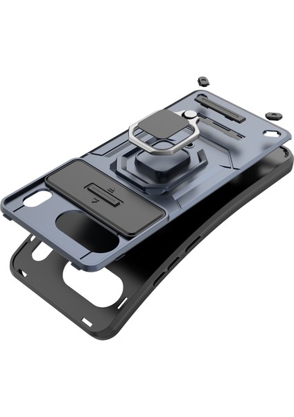 Oneplus Nord 4 Kılıfı Pc+Tpu Kickstand Telefon Koruyucu Lens Kapağı Ile-Mor (Yurt Dışından)