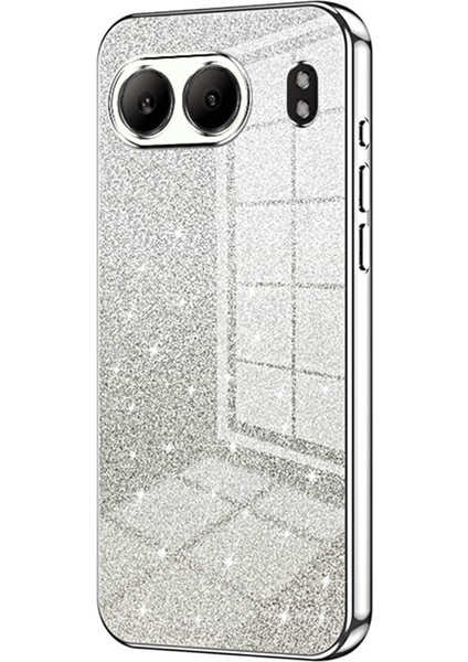 Oneplus Nord 4 Kılıf Elektrokaplama Degrade Parıltılı Tpu Telefon Kılıfı-Gümüş (Yurt Dışından)