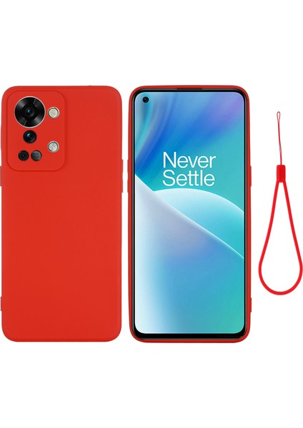 Oneplus Nord 2t 5g Silikon Telefon Kılıfı Düşmeye Dayanıklı Tampon Kapak Cep Telefonu Koruyucu-Kırmızı (Yurt Dışından)