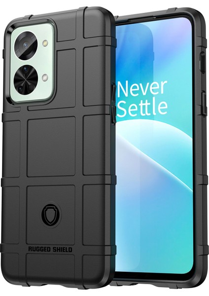 Oneplus Nord 2t 5g Sağlam Kare Izgara Tasarım Yumuşak Tpu Dayanıklı Telefon Kılıfı Iyi Korunan Kabuk-Siyah (Yurt Dışından)