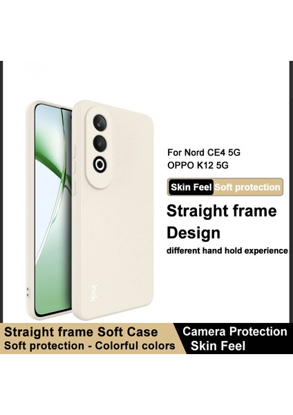 Imak Uc-4 Serisi Oneplus Nord Ce4 5g/oppo K12 Kılıfı Düz ​​kenar Tpu Telefon Kılıfı Düşmeye Karşı Telefon Kabuğu-Beyaz (Yurt Dışından)
