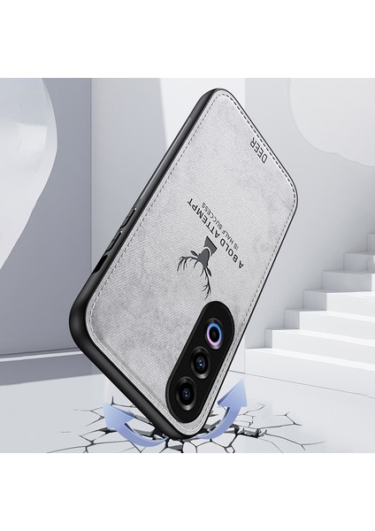 Oneplus Ace 3V 5g Koruyucu Kılıf Geyik Desenli Deri+Pc+Tpu Telefon Kılıfı-Gri (Yurt Dışından)