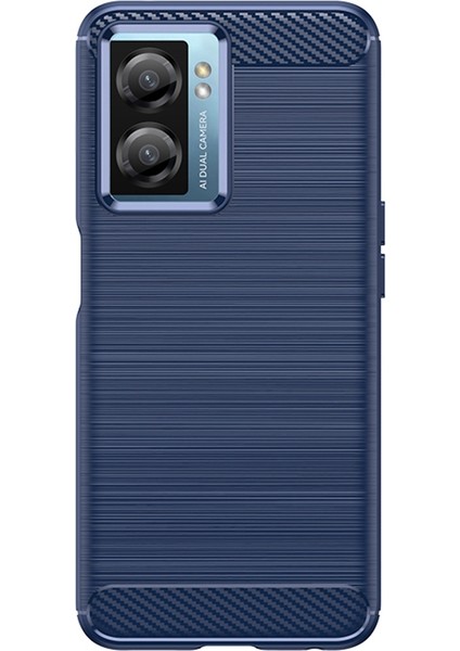 Oneplus Nord N20 Se 4g Karbon Fiber Doku Yumuşak Tpu Telefon Kılıfı Parmak Izi Önleyici Fırçalanmış Telefon Kılıfı-Mavi (Yurt Dışından)