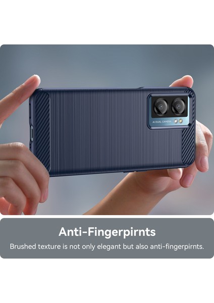 Oneplus Nord N20 Se 4g Karbon Fiber Doku Yumuşak Tpu Telefon Kılıfı Parmak Izi Önleyici Fırçalanmış Telefon Kılıfı-Mavi (Yurt Dışından) fırsatları