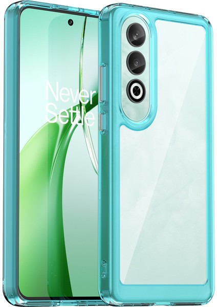 Oneplus Nord Ce4 5g Kılıf Düşmeye Dayanıklı Tpu Çerçeve Şeffaf Akrilik Koruyucu Telefon Kabuğu-Şeffaf Mavi (Yurt Dışından)