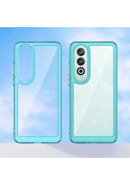 Oneplus Nord Ce4 5g Kılıf Düşmeye Dayanıklı Tpu Çerçeve Şeffaf Akrilik Koruyucu Telefon Kabuğu-Şeffaf Mavi (Yurt Dışından)