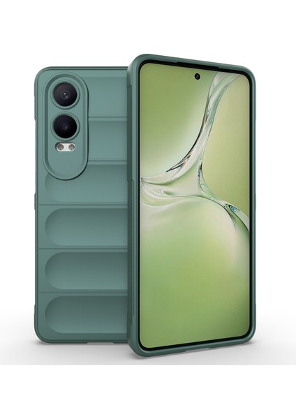 Oneplus Nord Ce4 Lite 5g/oppo K12X 5g (Çin) Kılıf Düşmeye Dayanıklı Yumuşak Tpu Cep Telefonu Kılıfı-Yeşil (Yurt Dışından)