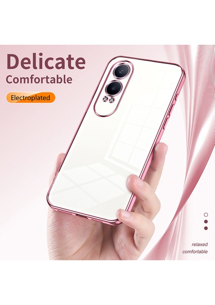 Oneplus Nord Ce4 Lite 5g/oppo K12X 5g(China)Kılıf Elektrokaplama Tasarım Yumuşak Tpu Darbeye Dayanıklı Telefon Kılıfı-Yeşil (Yurt Dışından)